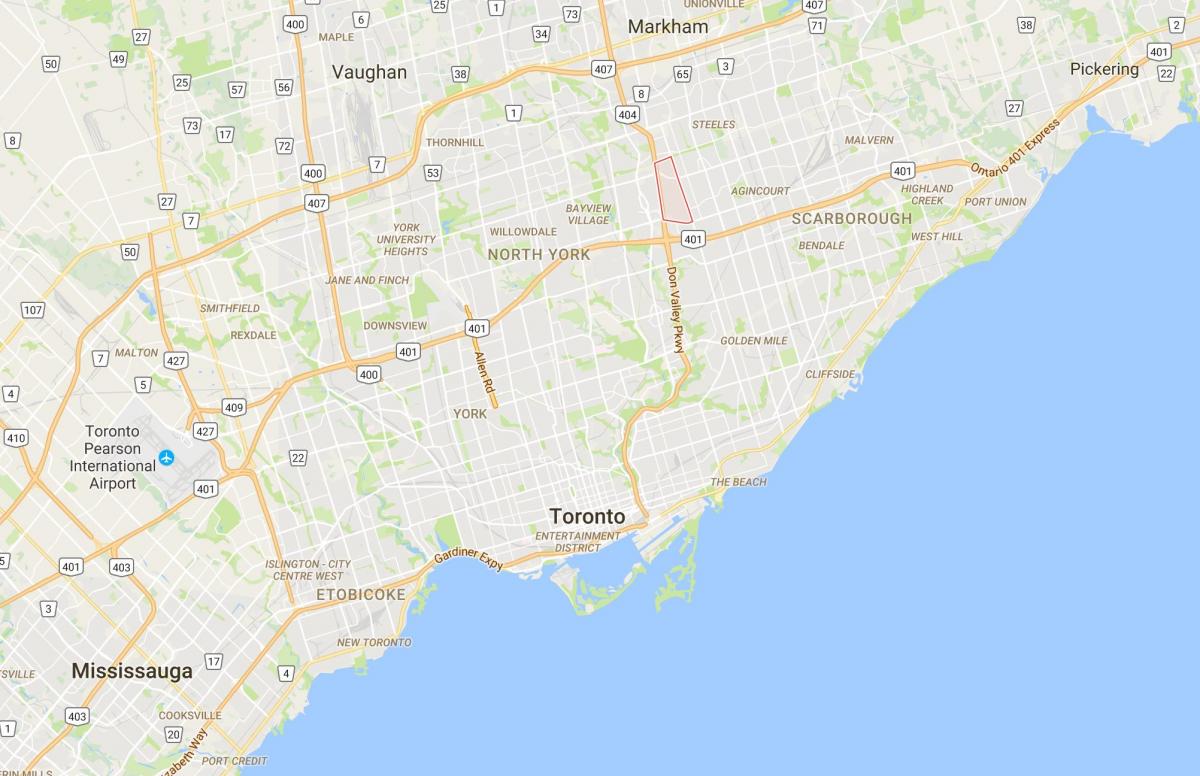 Mapa da Vista Agradável distrito de Toronto