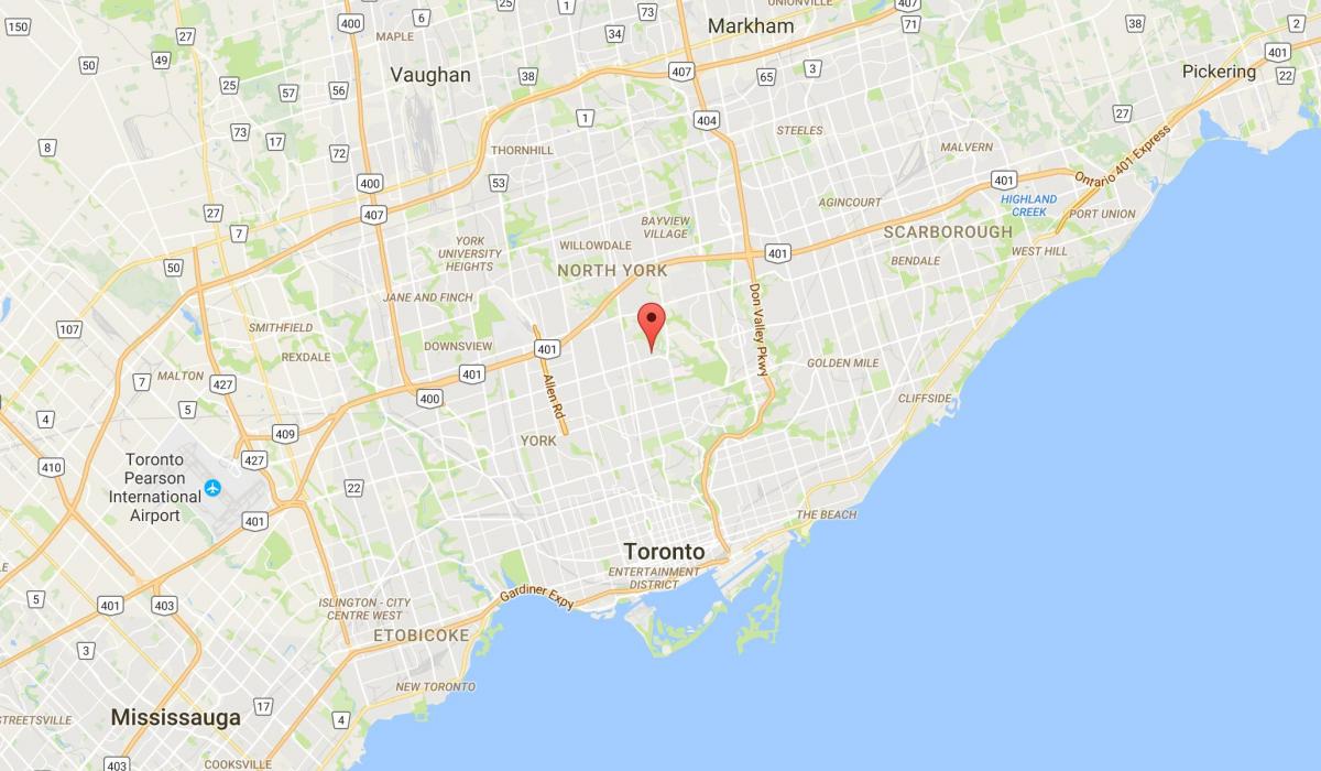 Mapa de Wanless Park district de Toronto
