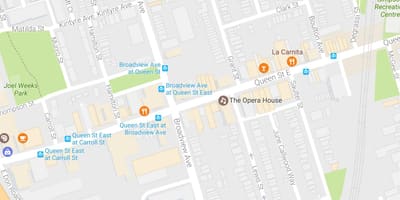 Mapa da Casa de Ópera de Toronto