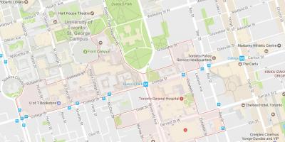 Mapa da Descoberta do Distrito de bairro de Toronto