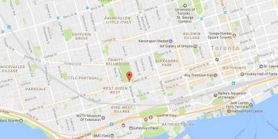 Mapa do Queen Street West bairro de Toronto
