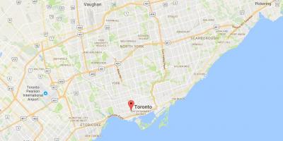 Mapa do Queen Street West distrito de Toronto
