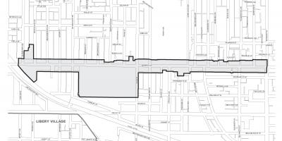 Mapa do Queen street west Toronto