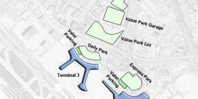 Mapa do aeroporto de Toronto Pearson estacionamento