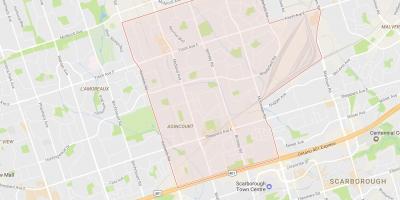 Mapa do bairro de Agincourt em Toronto
