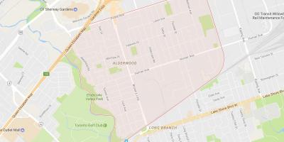 Mapa de Alderwood Parkview bairro de Toronto