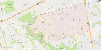 Mapa de Humber Cimeira bairro de Toronto
