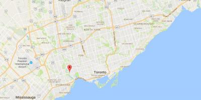 Mapa do Antigo Moinho bairro de Toronto
