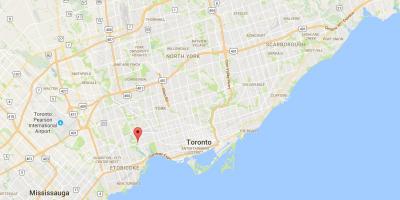 Mapa do Antigo Moinho distrito de Toronto