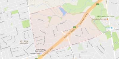 Mapa da Armadura Alturas bairro de Toronto
