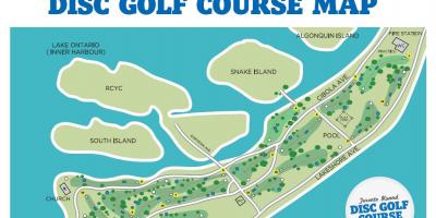Mapa de Ilhas de Toronto campos de golfe de Toronto