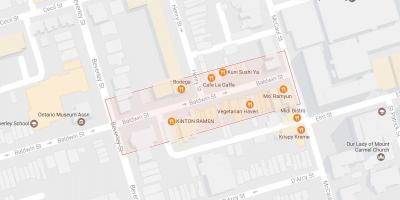 Mapa de Baldwin Aldeia bairro de Toronto