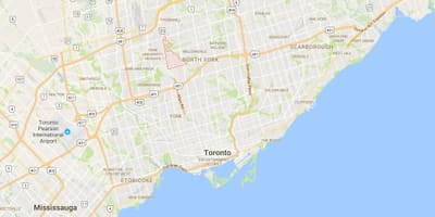 Mapa de Bathurst Mansão do distrito de Toronto