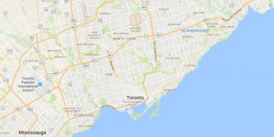 Mapa de Bayview Madeiras – Steeles distrito de Toronto