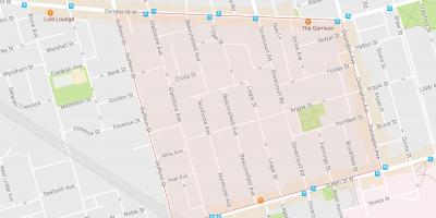 Mapa de Beaconsfield Aldeia bairro de Toronto