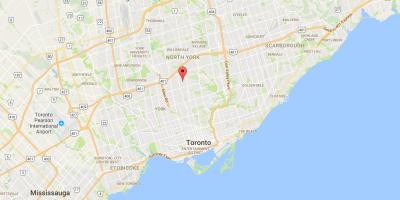 Mapa de Bedford Park district de Toronto