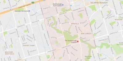 Mapa de Bendale bairro de Toronto