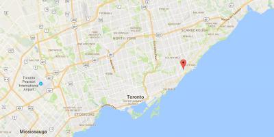 Mapa de Bétula Penhasco Alturas distrito de Toronto