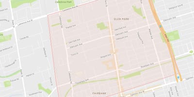 Mapa de Briar Hill–Belgravia bairro de Toronto