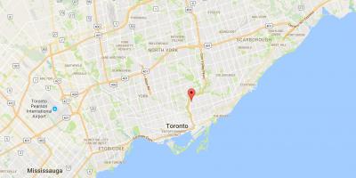 Mapa de Broadview Norte do distrito de Toronto