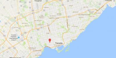 Mapa da cidade de Brockton Aldeia do distrito de Toronto