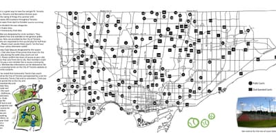 Mapa de quadras de Tênis de Toronto