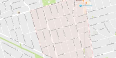 Mapa de Chaplin Quintas bairro de Toronto