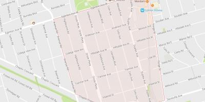 Mapa de Chaplin Quintas bairro de Toronto