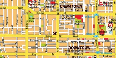 Mapa de Chinatown, em Ontário