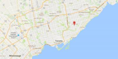 Mapa de Clairlea distrito de Toronto