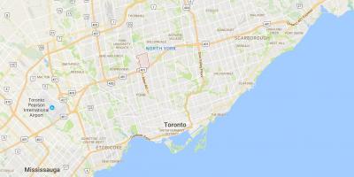 Mapa de Clanton Park district de Toronto