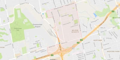 Mapa de Clanton Parque bairro de Toronto