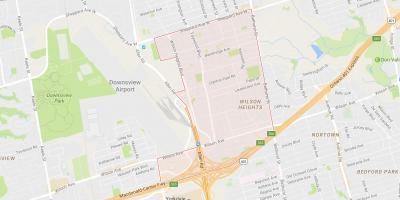Mapa de Clanton Parque bairro de Toronto