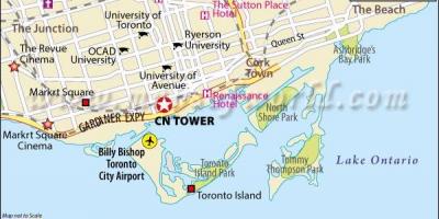 Mapa da CN tower de Toronto