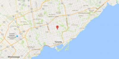 Mapa de Davisville Aldeia do distrito de Toronto