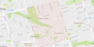 Mapa do Sul da Colina do bairro de Toronto