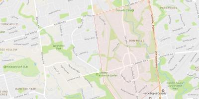 Mapa de Don Mills bairro de Toronto