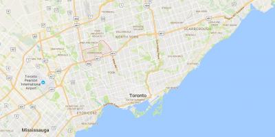 Mapa de Downsview distrito de Toronto