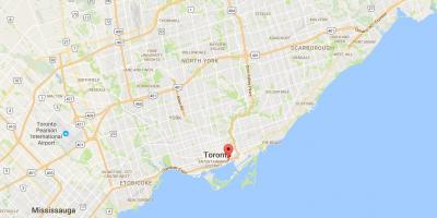 Mapa de East Bayfront distrito de Toronto