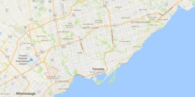 Mapa de Eatonville distrito de Toronto