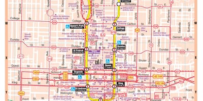 Mapa da estação de Metro de Toronto