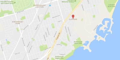Mapa da Falésia bairro de Toronto