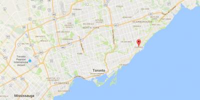 Mapa da Falésia distrito de Toronto