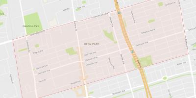 Mapa de Glen Park bairro de Toronto
