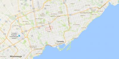 Mapa de Glen Park district de Toronto