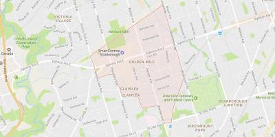 Mapa da Golden Mile bairro de Toronto