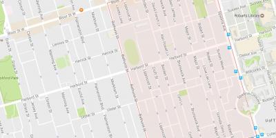 Mapa de Harbord Aldeia bairro de Toronto