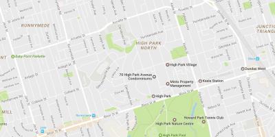 Mapa de High Park, bairro de Toronto