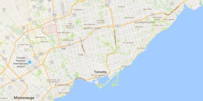 Mapa de Humber Cúpula do distrito de Toronto
