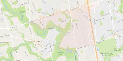 Mapa de Humbermede bairro de Toronto